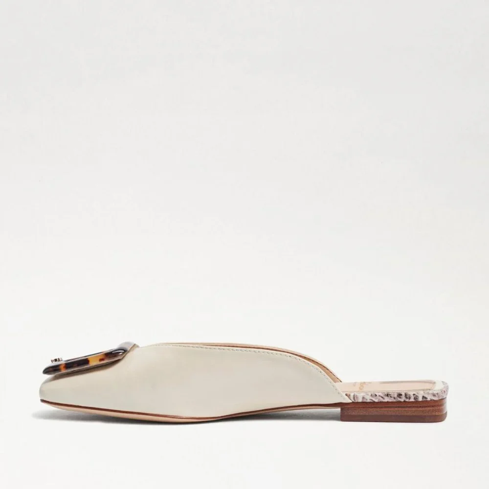 Womens Sam Edelman Mules | Lavina Buckle Mule Modern Ivory Leather - Picture 14 of 14